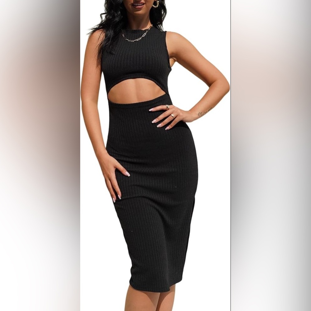 Gibsonlook Black Cut-Out Dress Size XS NWOT